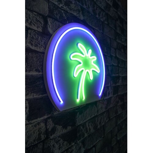 Wallity Dekorativna LED rasveta Palm Tree, 50x40x2cm, Plava Cene