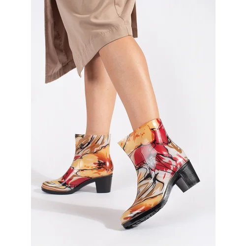 Shelvt Multi-coloured high-heeled wellingtons