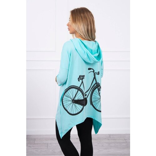 Kesi Mint cycling print hoodie Slike