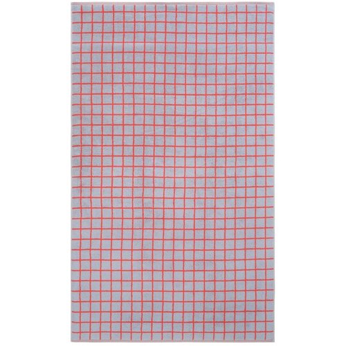 Jotex Rdeča/svetlo modra bombažna brisača 90x150 cm Grid &amp;ndash; Slike