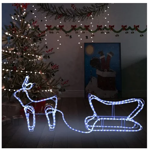  Božični jelen in sani zunanja dekoracija 252 LED lučk