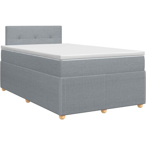  Boxspring krevet s madracem Svjetlosiva 120 x 200 cm Tkanina Slike