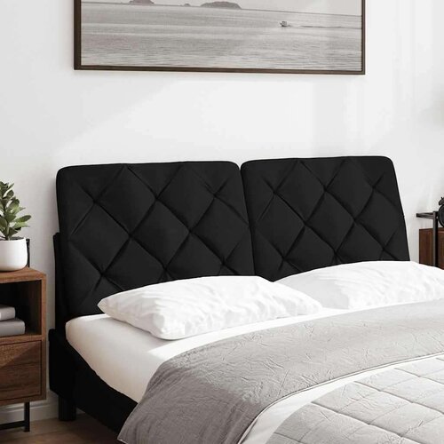 VidaXL jastuk za uzglavlje crni 120 cm od tkanine Slike