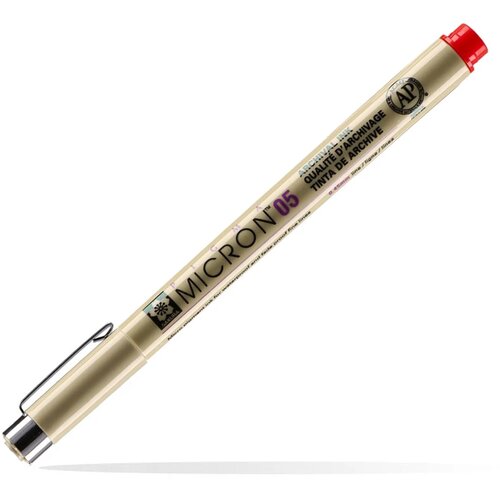 Royal Talens Pigma Micron 05, liner, red, 0.45mm Cene