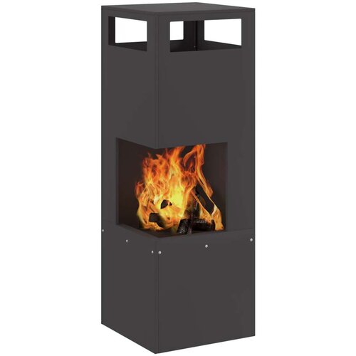 VidaXL Crna Pocinčani čelik 35 x 35 x 100 cm Izdržljivo Slike