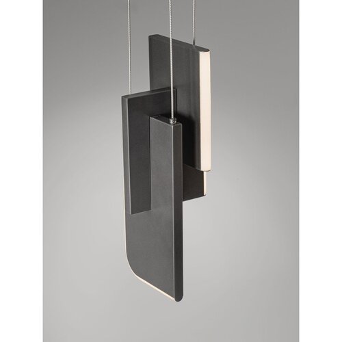 Nova Luce Svetlo siva kovinska LED zatemnitvena viseča svetilka Totem &amp;ndash; Slike