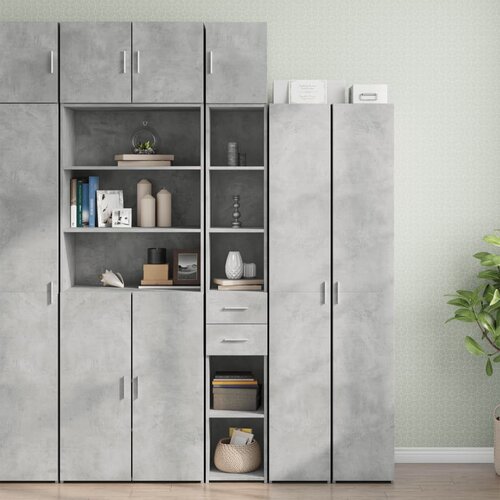 vidaXL Uski ormarić za pohranu sivi 30x42,5x225 cm konstruirano drvo Cijene