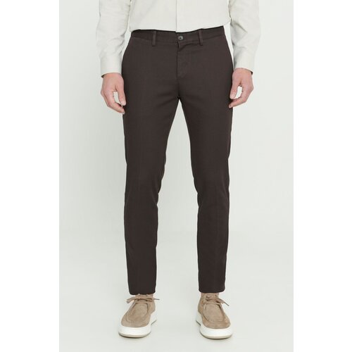 Altinyildiz classics Men's Brown Slim Fit Slim Fit Dobby Flexible Casual Trousers Cene