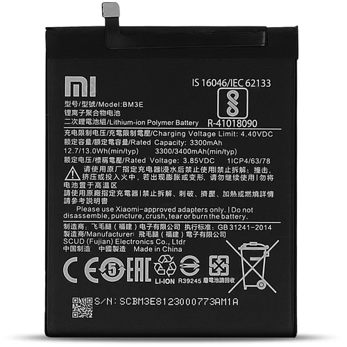 AVIZAR Nadomestna notranja Li-Polymer baterija 3400 mAh, model BM3E - crna str. Xiaomi Mi 8, (20618115)