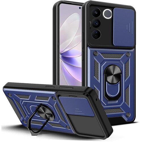 INORCO Za vivo V27e 4G PC+TPU telefonska torbica, drsna za&amp;scaron;čita leč, odporen na udarce, stojalo za telefon, pokrovček, (22037020) Slike