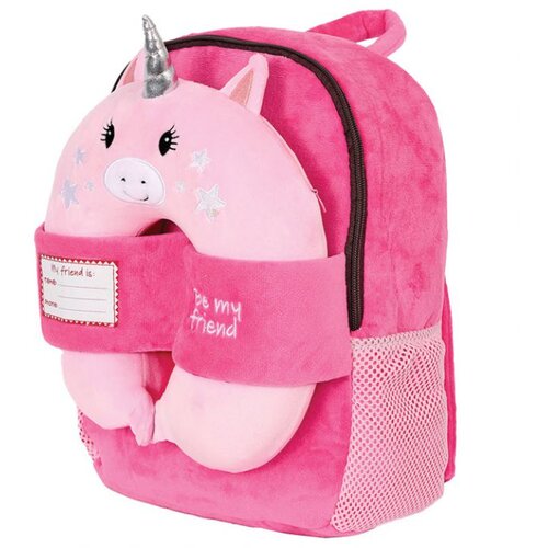  RUKSAK MINI S ODVOJIVIM JASTUKOM ZA PUTOVANJE LILY UNICORN PERLETTI 13098 Cene