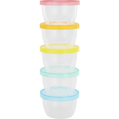 Badabulle Maxi Fun Colors skledica s pokrovčkom 5x250 ml Cene