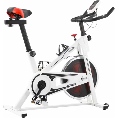 In Sobni bicikl za vježbanje sa senzorima pulsa bijelo-crveni