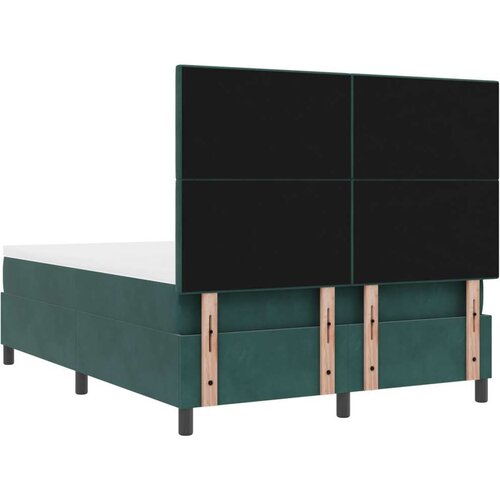  Kutna kreveta s madracem tamno zelena 140x190 cm bar&amp;scaron;un Slike