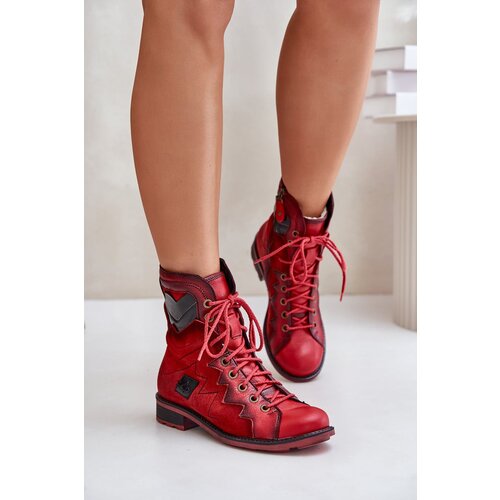 Maciejka Leather Warm Women's Boots With Flat Heel Cene