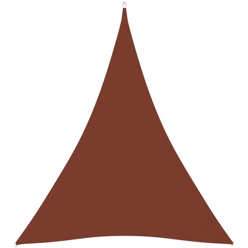 VidaXL Senčno jadro oksford blago trikotno 4x5x5 m terakota Slike