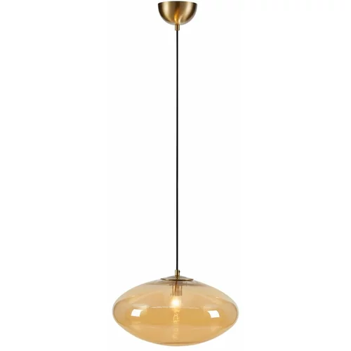 Markslöjd Oker rumena viseča svetilka s steklenim senčnikom ø 38 cm Locus - Markslöjd