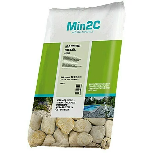 Min2C ukrasni kamenčići (žute boje, granulacija: 40 mm - 60 mm, 25 kg)