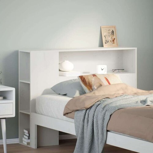 vidaXL Vzglavje s predelki bela 75 cm trdna borovina Cene