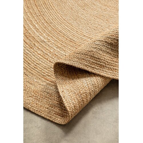 Hanse Home Obojestranska okrogla preproga iz jute &amp;oslash; 140 cm Braided Gold &amp;ndash; Slike