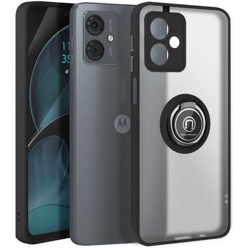 AVIZAR Ovitek za Motorola Moto G14 Kovinski obročni video nosilec, Črna, (5000011807) Cene