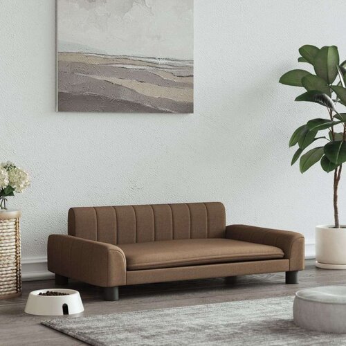  Pasja postelja rjava 90x53x30 cm blago Cene