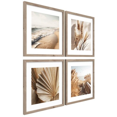 Styler Tiskane slike u setu 4 kom s okvirom 30x30 cm Boho Dreams &amp;ndash; Slike