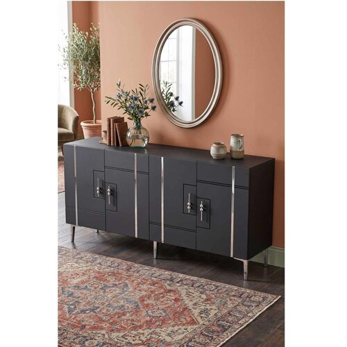 Hanah home komoda Ilay 150, 150 cm, antracit / srebrna Cene