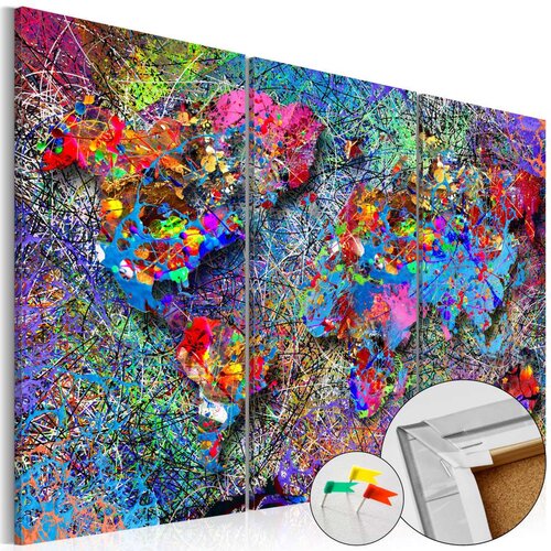  Slika na plutenoj podlozi - Colourful Whirl [Cork Map] 90x60 Cijene