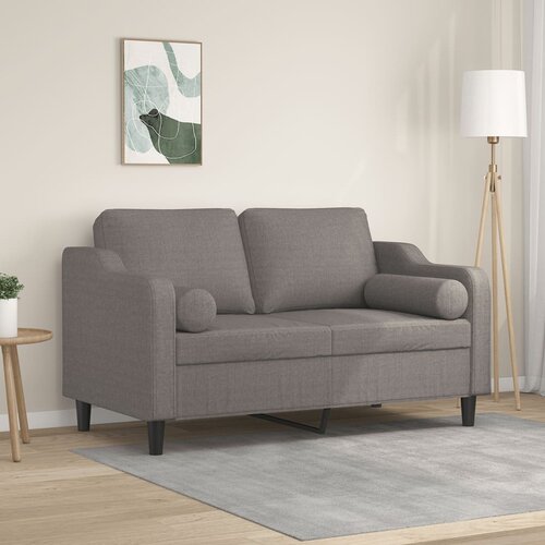  The living store kavč dvosed z blazinami taupe 120 cm blago - kavč dvosed, (21484297) Slike