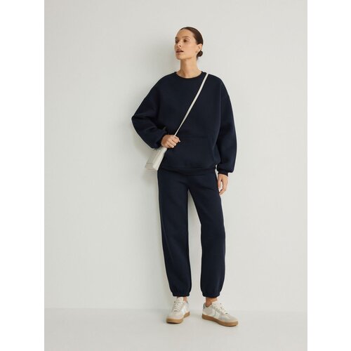 Reserved oversize pulover - mornarsko modra Cene