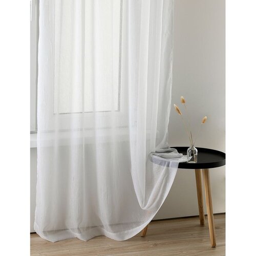  Curtain KRESZ color white style classic suspenders crushed voile 140x250 homede Slike