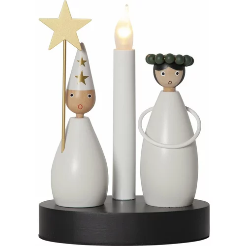 Star Trading Crno-bijeli svjetlosni ukras s božićnim motivom Christmas Joy –