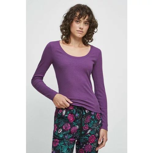 Medicine Majica z dolgimi rokavi ženski, vijolična barva