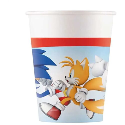 Procos Sonic jež Sonic papirnate ča&amp;scaron;e set od 8 komada 200ml Slike
