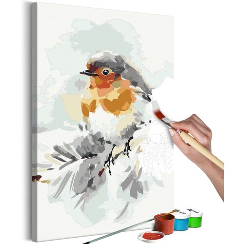  Slika za samostalno slikanje - Bird on the Christmas Tree 40x60 Slike