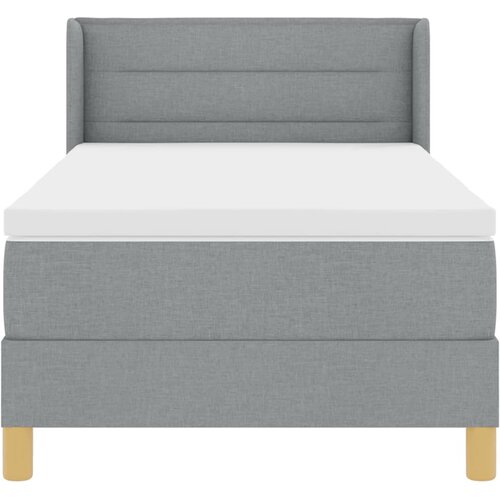  s opruga kutije Svijetlo siva 200 x 80 cm tkanina Slike