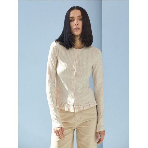 Sinsay Rebrasta bluza s dodatkom viskoze i ukrasnim gumbima Cijene