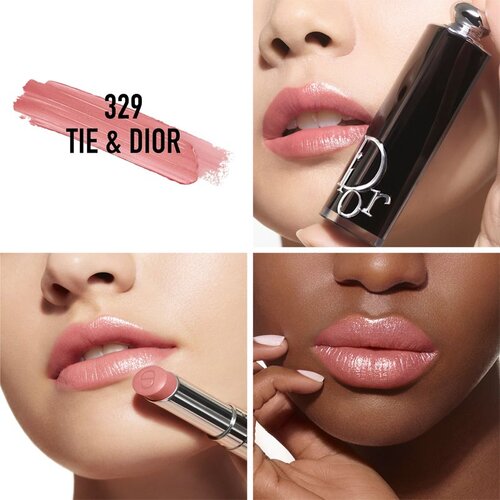 Christian Dior Dior Addict Shine Lipstick &amp;scaron;minka za sijaj ustnic klasično rdečilo za ustnice &amp;scaron;minka 3,2 g odtenek 329 Tie &amp;amp; Dior za ženske Slike