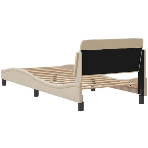  Okvir za krevet s uzglavljem Dover krem 80x200 cm tkanine Slike
