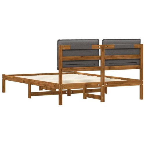  Krevetni okvir s tapiciranim uzglavljem Prirodna i svjetlosiva - Prirodna i svjetlosiva 160 x 200 cm Slike
