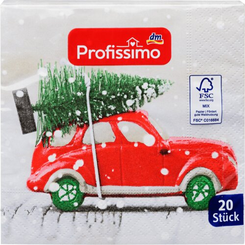 Profissimo Papirne salvete - božićni auto, 25 x 25 cm 20 kom Slike