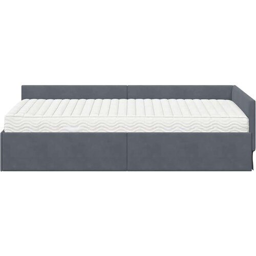  Kutni krevetni okvir s madracem Ostalo 2 pcs Siva Bar&amp;scaron;un Slike