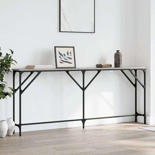  Konzolni stol siva boja hrasta 180x23x75 cm konstruirano drvo Cijene