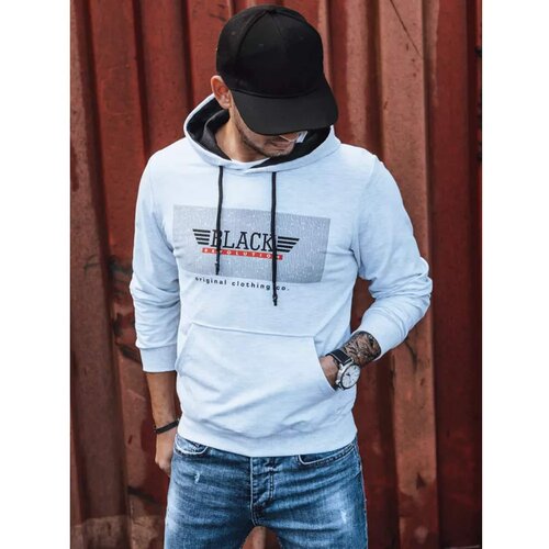 DStreet Light gray BX5400 printed sweatshirt Slike