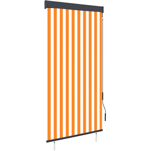 VidaXL Zunanje rolo senčilo 100x250 cm belo in oranžno Slike