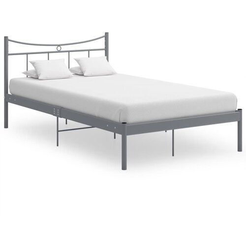 VidaXL Posteljni okvir siv kovinski 120x200 cm, (20647234) Slike