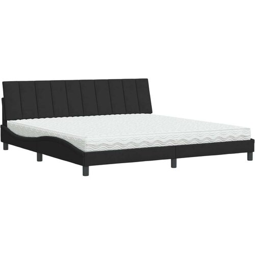  Krevet s madracem crni 200x200 cm bar&amp;scaron;unasti Slike