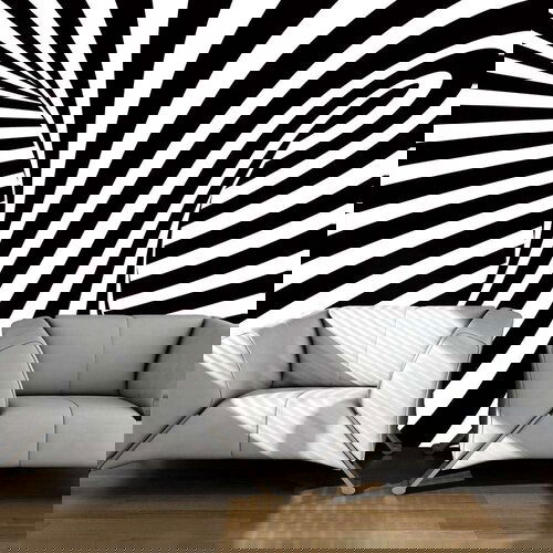  Tapeta - optical art: black and white 200x154 Slike