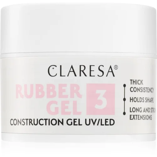 Claresa Rubber Gel Construction Gel UV/LED gel lak za podaljševanje nohtov odtenek 03 45 g